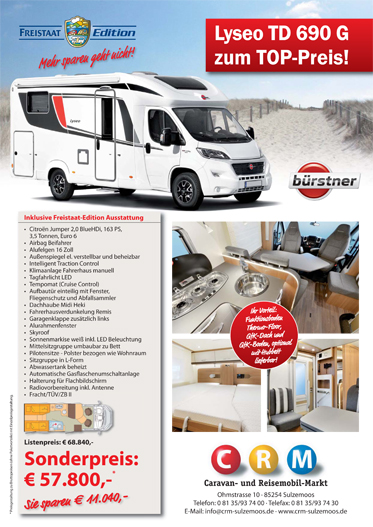 Bürstner Lyseo 690 TD Freistaat Edition